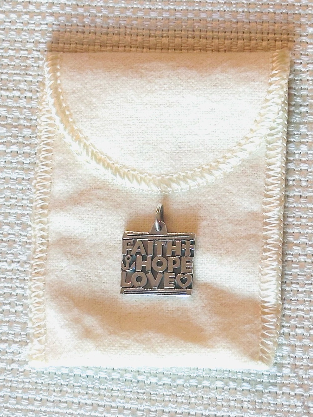 James Avery Silver Faith Hope Love Pendant